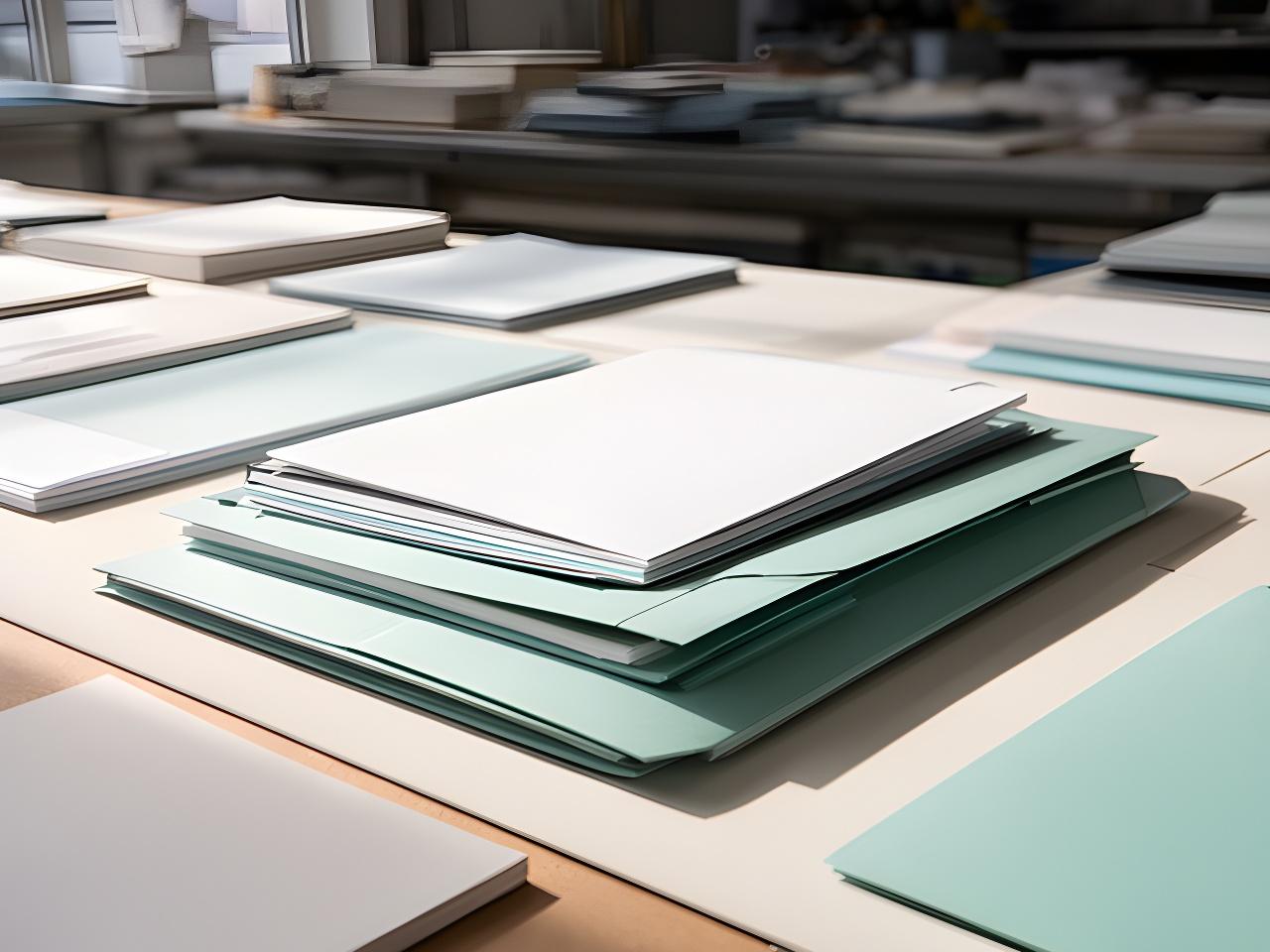 Cuadernos y carpetas de oficina sobre una mesa de producción en Reconquista, Santa Fe, con terminaciones prolijas y luz natural